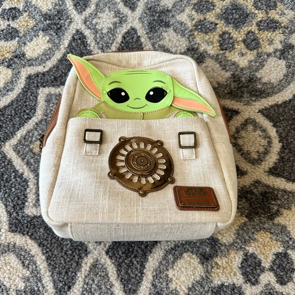 RARE Loungefly Star Wars The Child Mini Backpack - Picture 3 of 14